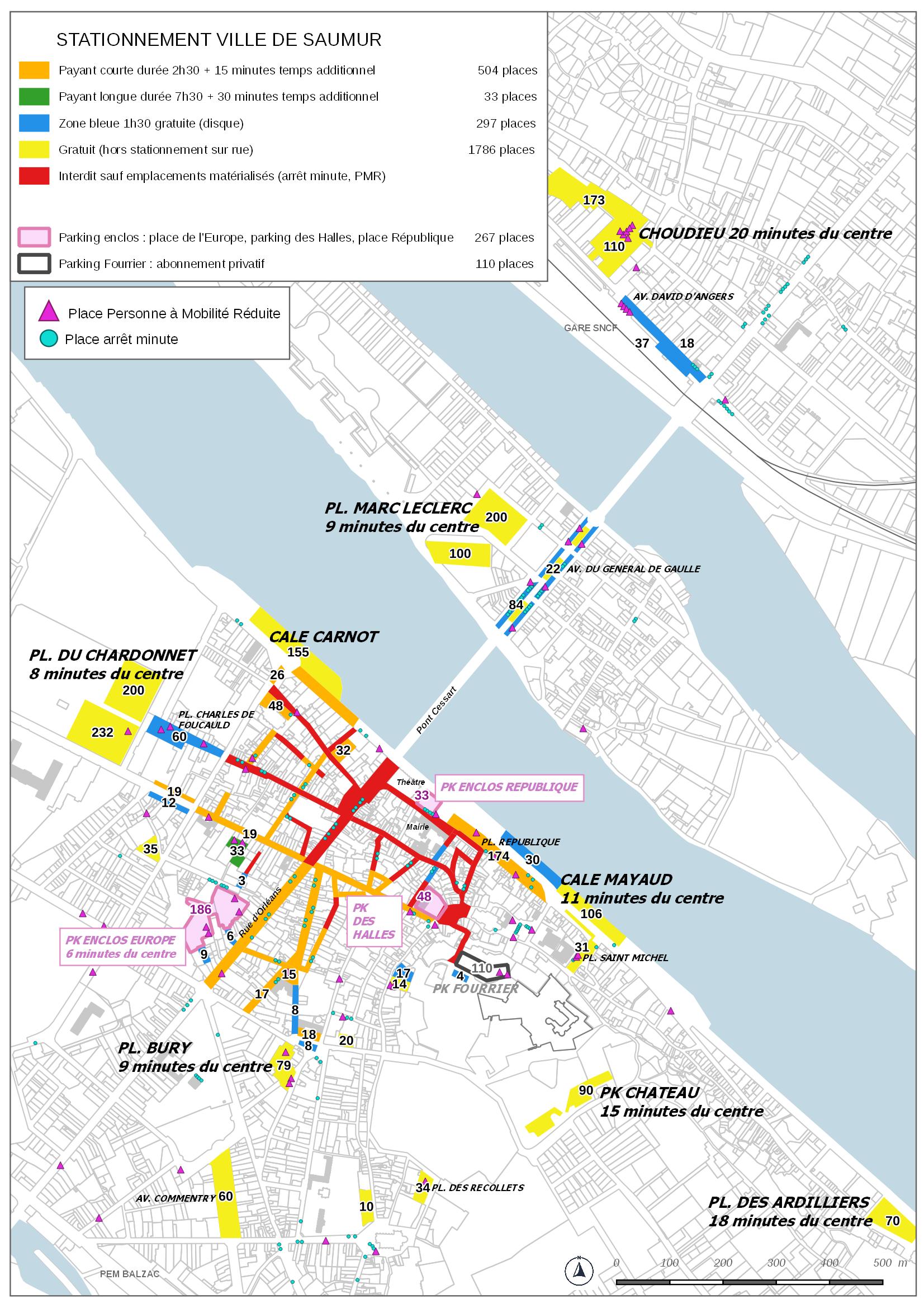 Stationnement en zone bleue - Ville des Ponts de Cé