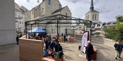 Inauguration d'une oeuvre d’art urbaine participative, un projet lauréat du budget participatif 