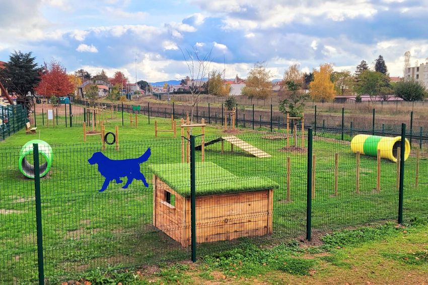 Espace sans laisse pour chien par Floriane Lamarche, Théo Guyonnet, et Eve Baradel