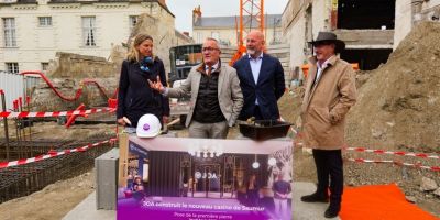 Casino de Saumur : pose de la première pierre