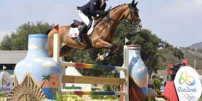 La médaille d'or pour Thibaut Vallette, écuyer du Cadre Noir.