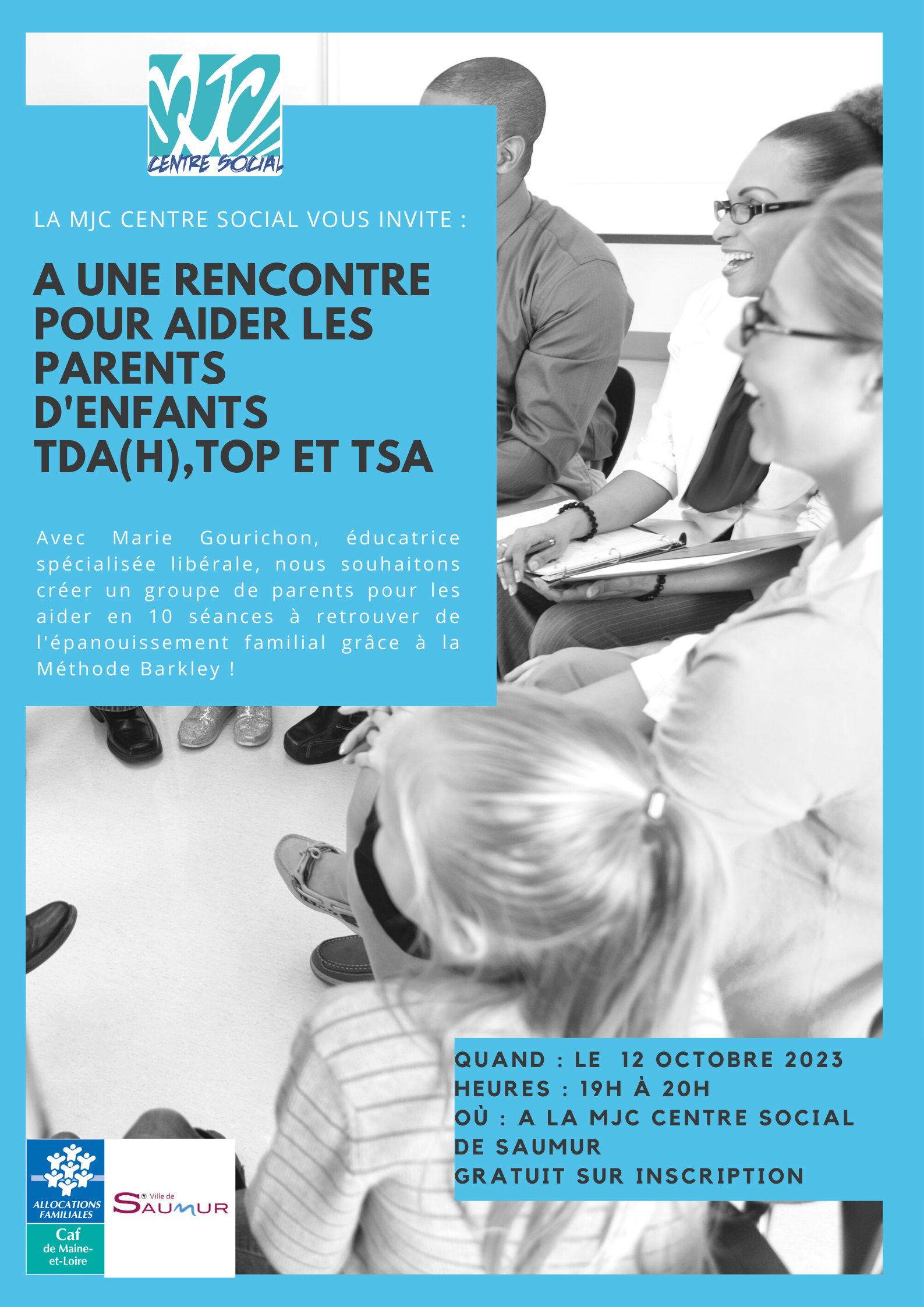 Réunion d'information : rencontre pour aider les parents d'enfants TDA(H),TOP ET TSA