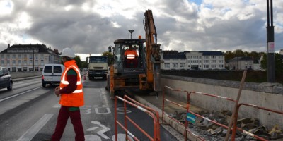 Le pont des Cadets en travaux