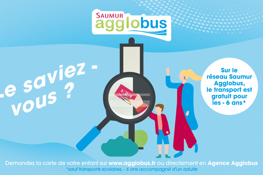 Gratuité du réseau Saumur Agglobus pour les enfants de moins de 6 ans