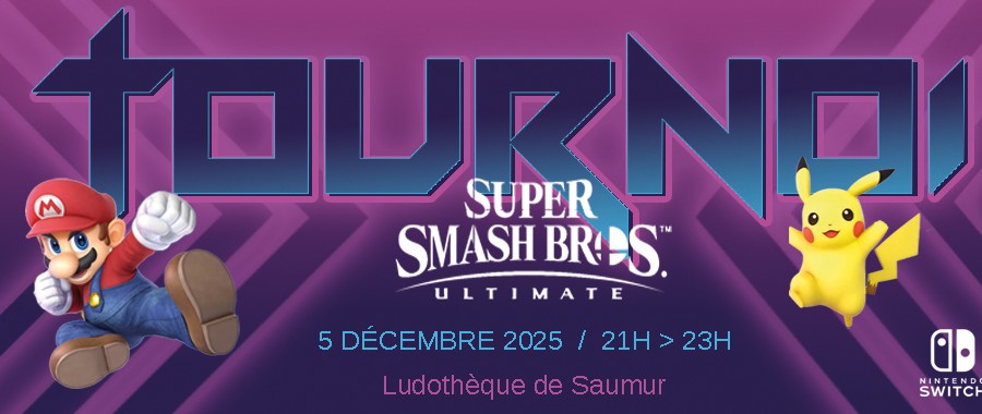 Ludothèque : Soirée Jeux Vidéo et tournoi Super Smash Bros Ultimate le 5 décembre