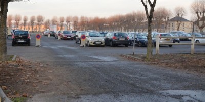 Aménagement du parking du Chardonnet : marquage au sol