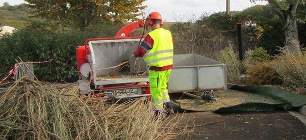 Broyage d'automne en déchèterie