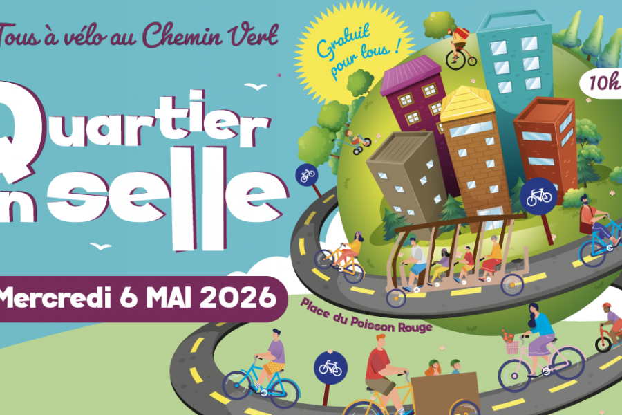 Quartier en selle : le Chemin Vert c&eacute;l&egrave;bre le v&eacute;lo le 6 mai