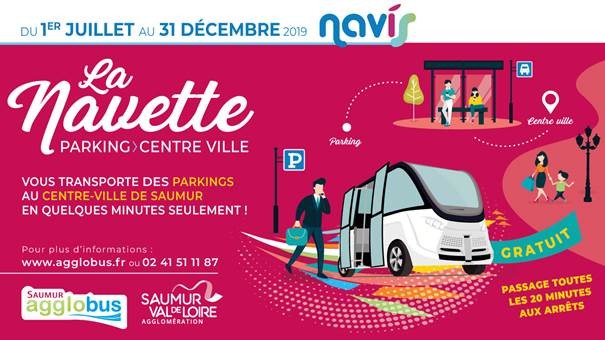 Nouveau : une navette gratuite pour relier les parkings au centre-ville de Saumur