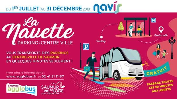 Nouveau : une navette gratuite pour relier les parkings au centre-ville de Saumur