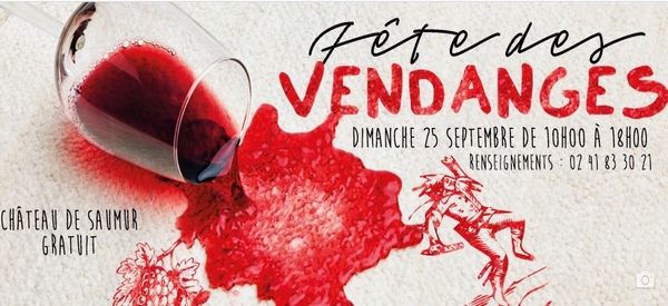 Vendanges festives et conviviales au château de Saumur dimanche 25 septembre